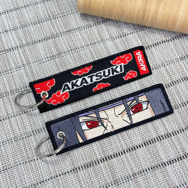 Itachi Uchiha embroidered anime keychain inspired by Naruto – Akira Gallery
