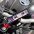 itachi embroidered keytag from anime naruto on a motorbike key