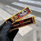 Daruma embroidered keychain – soft fabric embroidered keychain – Akira Gallery
