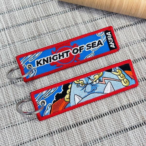 Jinbe embroidered anime keychain inspired by One Piece – Akira Gallery
