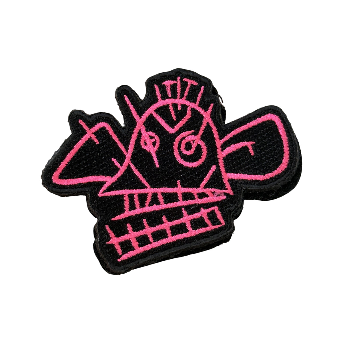 Jinx symbol embroidered anime patch inspired by Arcane with velcro backing – Akira Gallery
