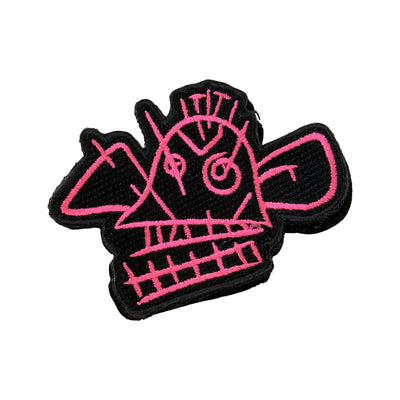 Jinx symbol embroidered anime patch inspired by Arcane with velcro backing – Akira Gallery
