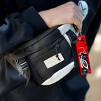 Detail of Joker embroidered keychain – soft fabric video game keychain – Akira Gallery
