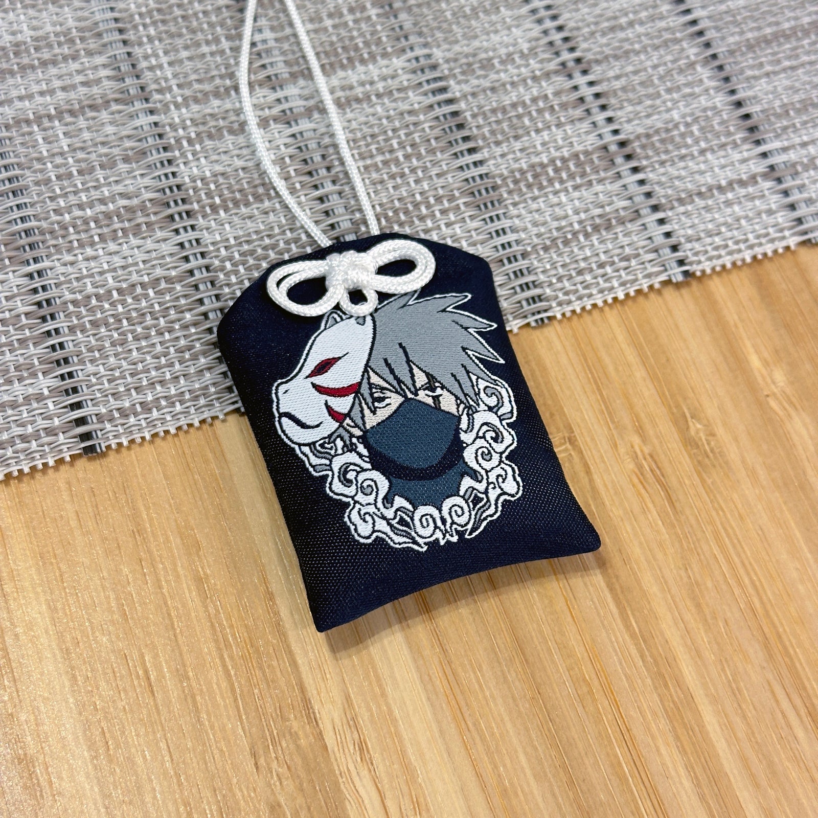 Anime-inspired Kakashi Hatake Japanese style omamori charm
