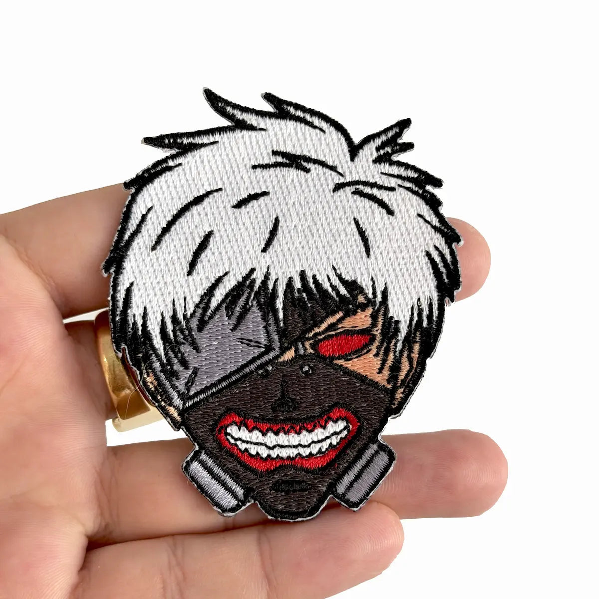 Kaneki embroidered anime patch from anime tokyo ghoul