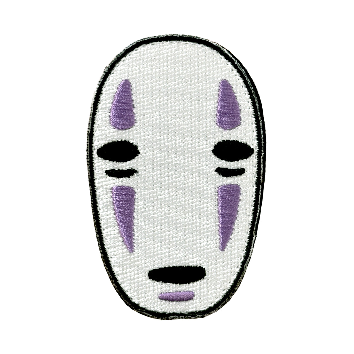 Kaonashi embroidered anime patch inspired by Spirited Away with velcro backing – Akira Gallery

