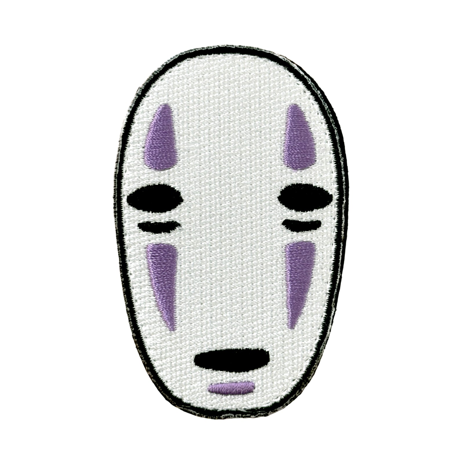 Kaonashi embroidered anime patch inspired by Spirited Away with velcro backing – Akira Gallery
