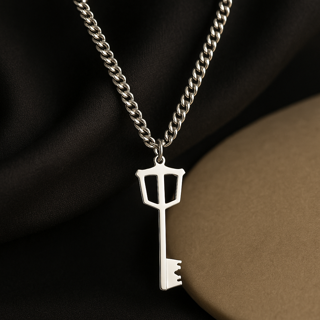 Keyblade necklace inspired by iconic video game weapon
