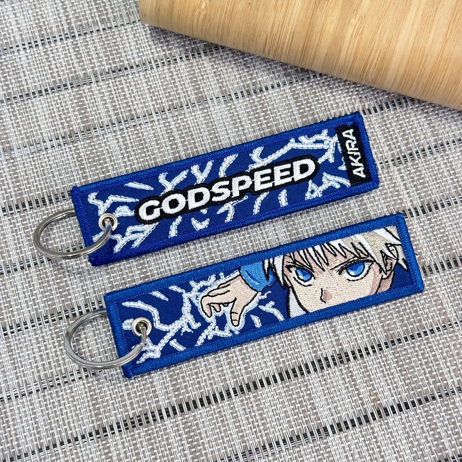 Killua Zoldyck embroidered anime keychain inspired by Hunter × Hunter – Akira Gallery
