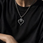 Heart Symbol Stainless Steel Necklace inspired by Kingdom Hearts on Display - Akira Gallery