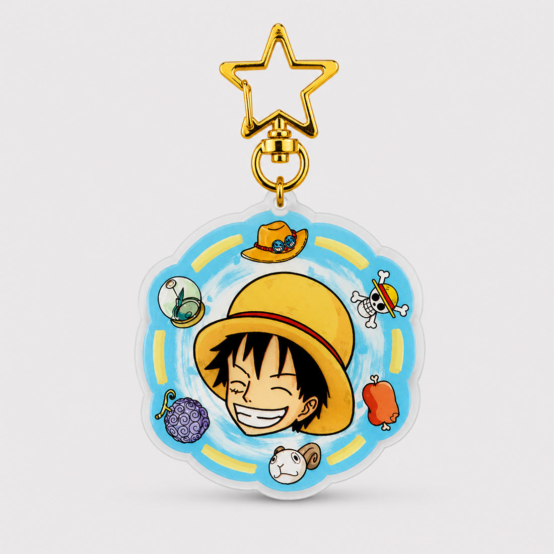 Luffy Acrylic Keychain Back Inspired by the Anime One Piece  - Akira Gallery