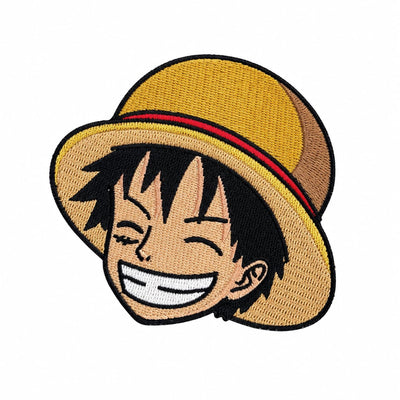 Luffy embroidered anime patch