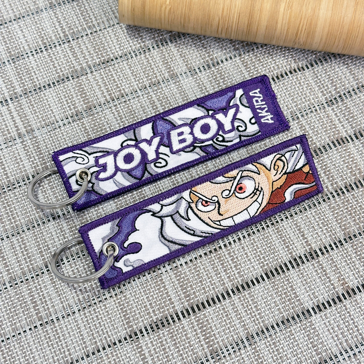 Luffy Gear Five embroidered anime keychain inspired by One Piece – Akira Gallery
