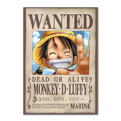 Luffy Wanted poster vinyl sticker inspired by One Piece