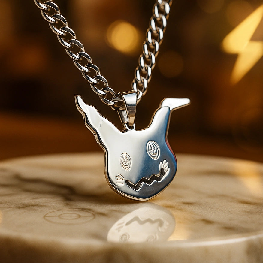Mimikyu Stainless Steel Necklace inspired by Pokemon- Akira Gallery
