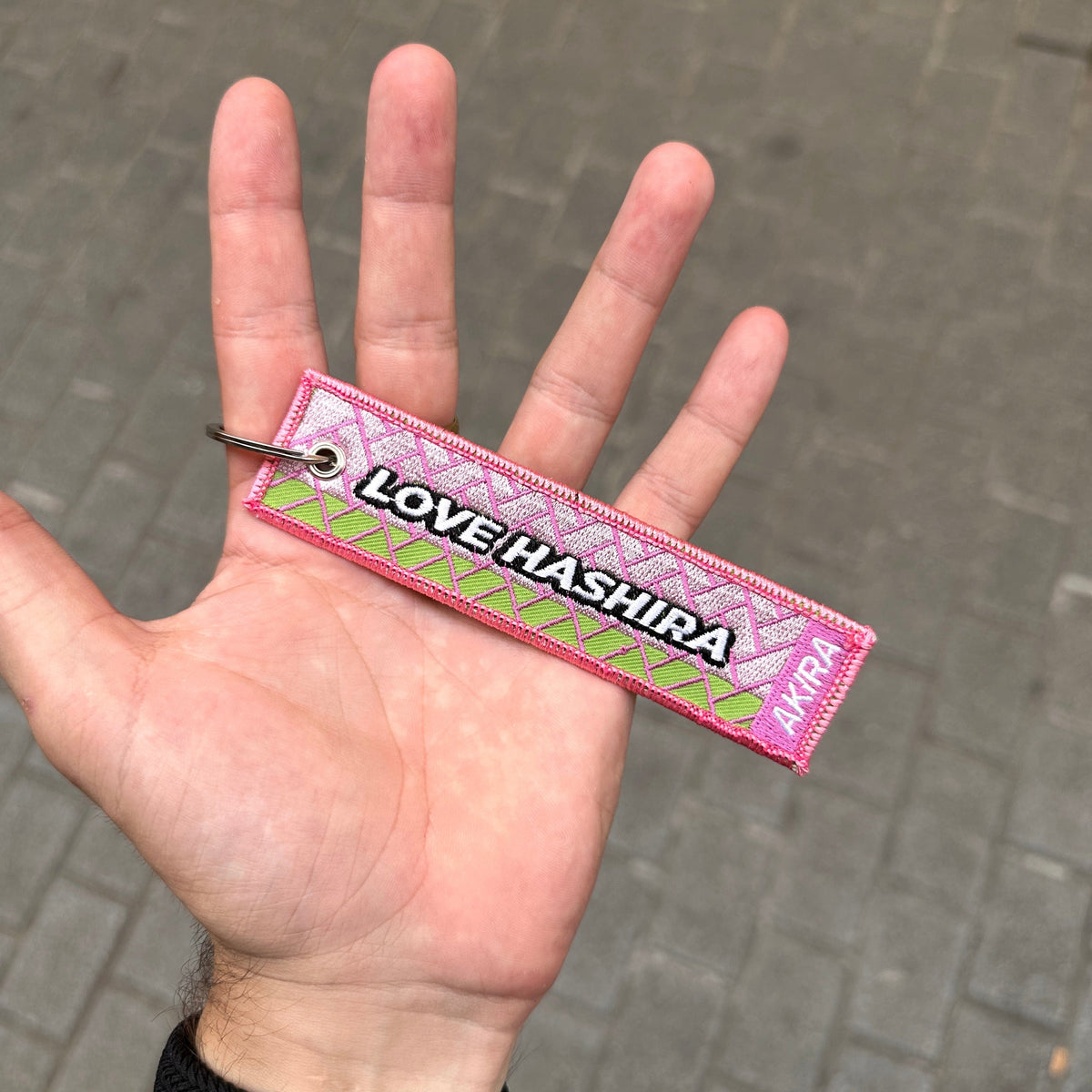 Back view of Mitsuri Kanroji embroidered keychain – anime keychain – Akira Gallery
kawaii