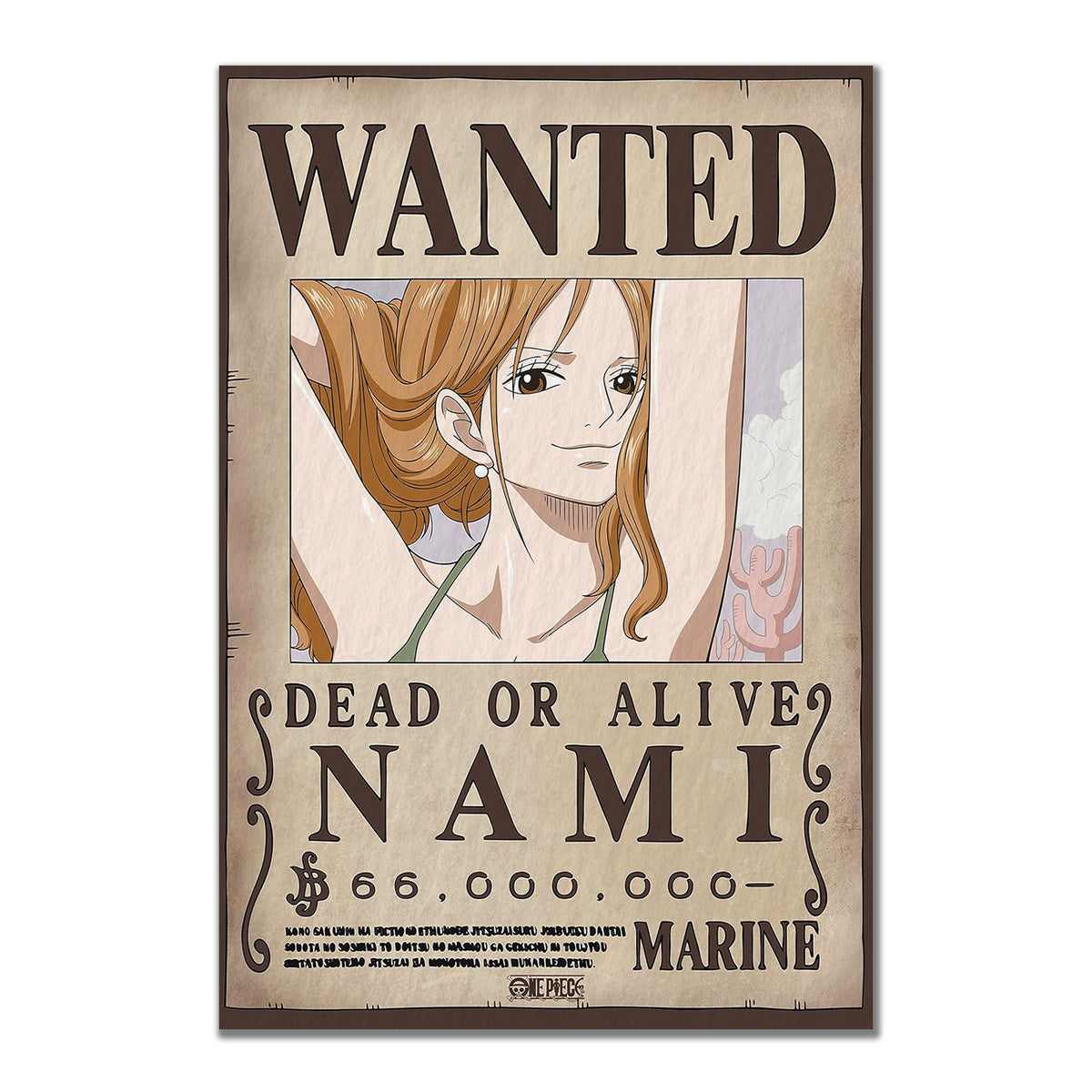 Nami Wanted poster vinyl sticker inspired by One Piece