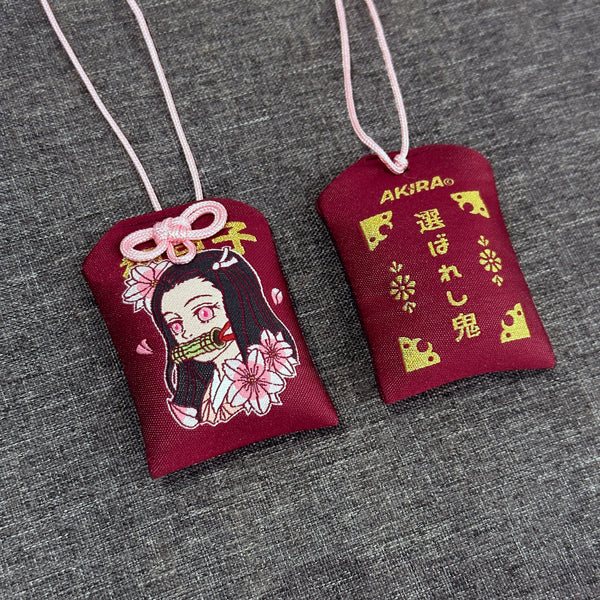 Nezuko Kamado omamori inspired by Demon Slayer anime
