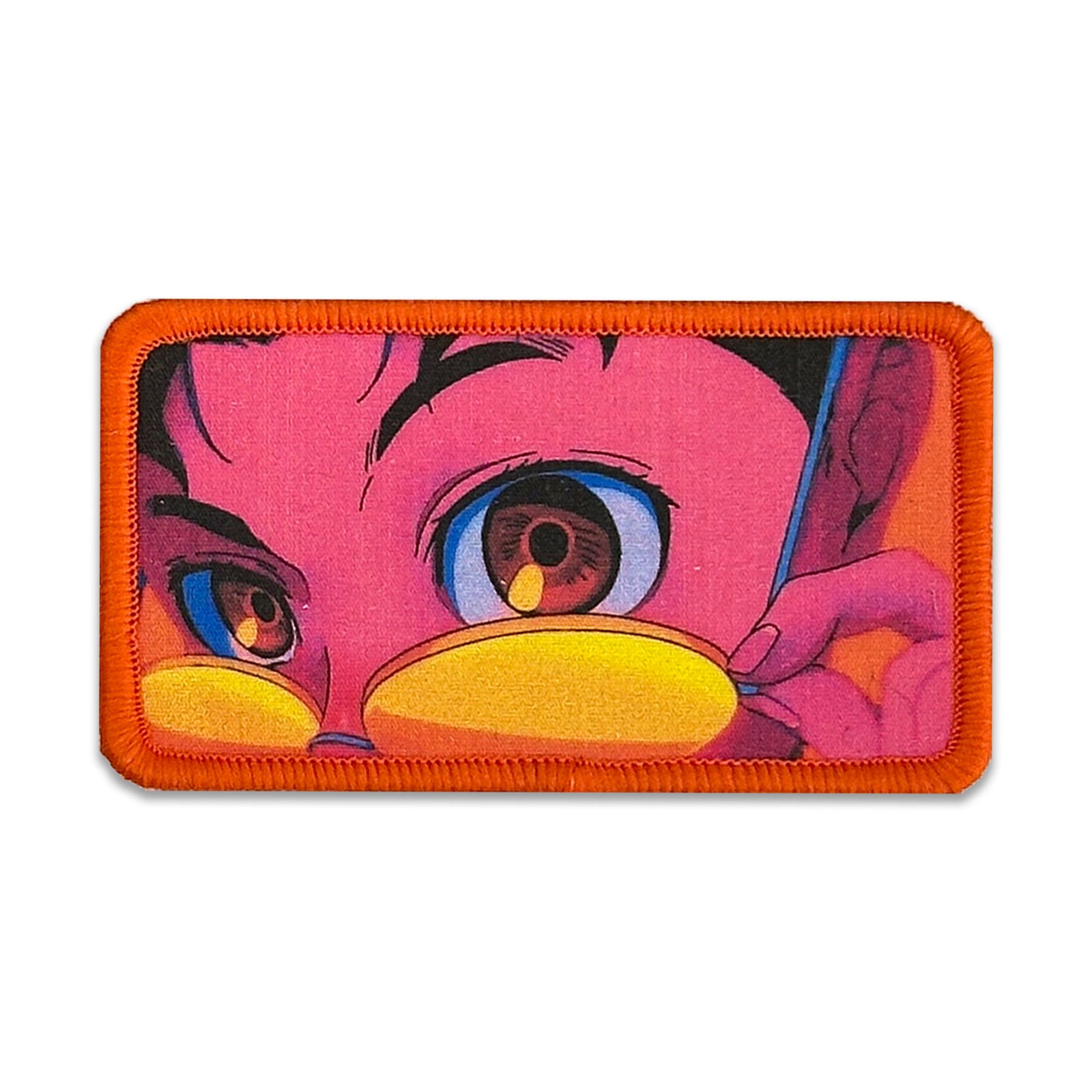 Sublimated iron-on anime patch inspired by Okarun
