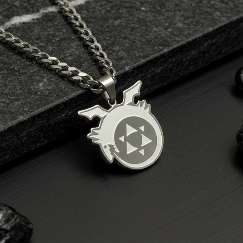 Ouroboros Stainless Steel Necklace inspired by Anime Fullmetal Alchemist - Akira Gallery