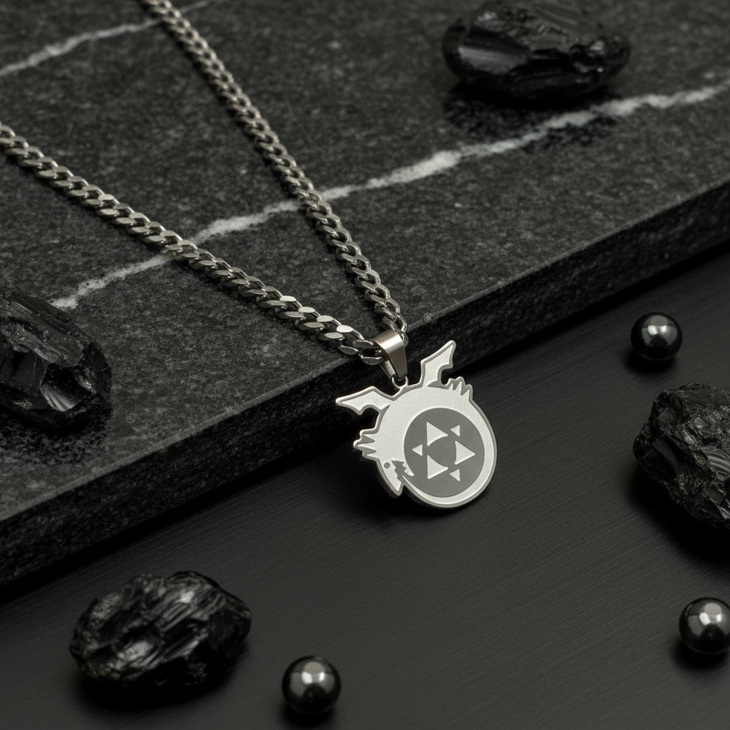 Ouroboros Stainless Steel Necklace inspired by Anime Fullmetal Alchemist - Akira Gallery