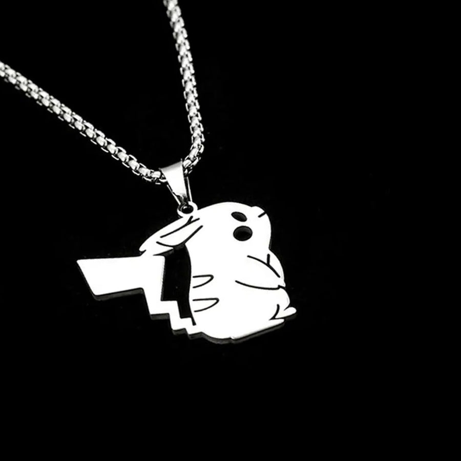 pikachu pokemon nintendo collar necklace stainless steel anime manga otaku cosplay kawaii