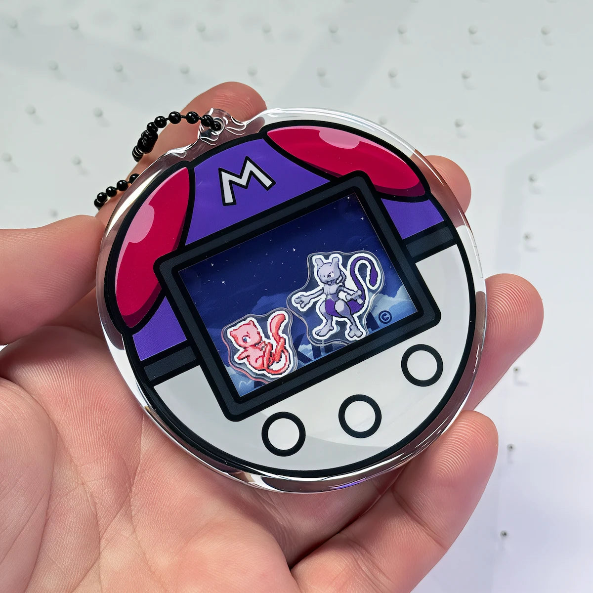 Mew And Mewtwo Pokemon Acrylic Shaker