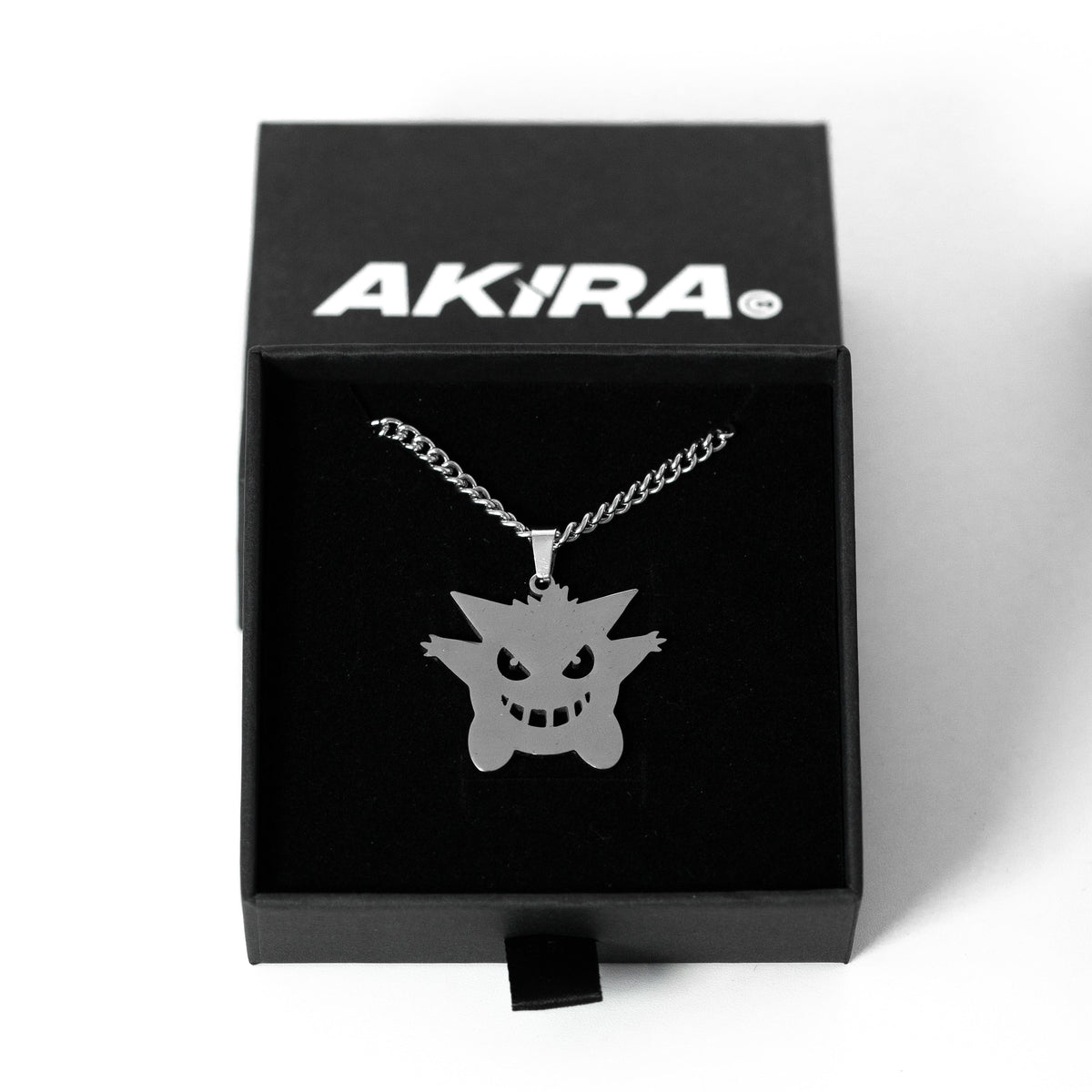 Minimalist Gengar pendant necklace for Pokémon fans
