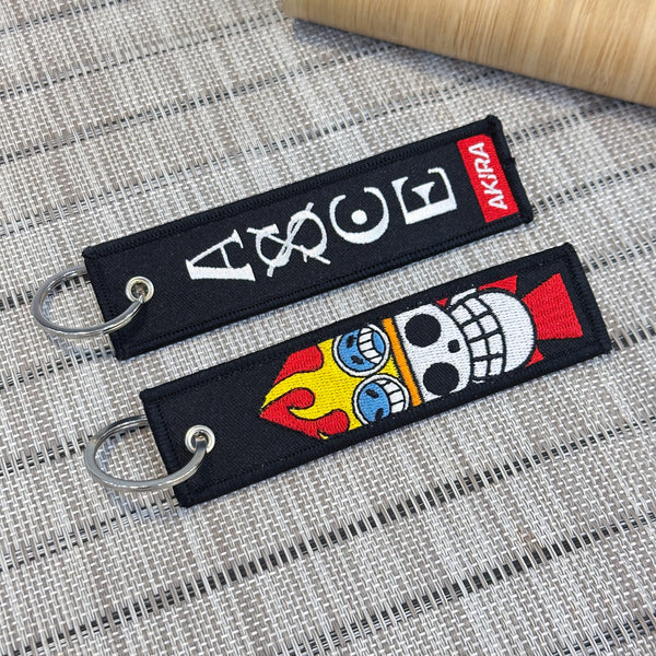 Portgas D. Ace embroidered anime keychain inspired by One Piece – Akira Gallery
