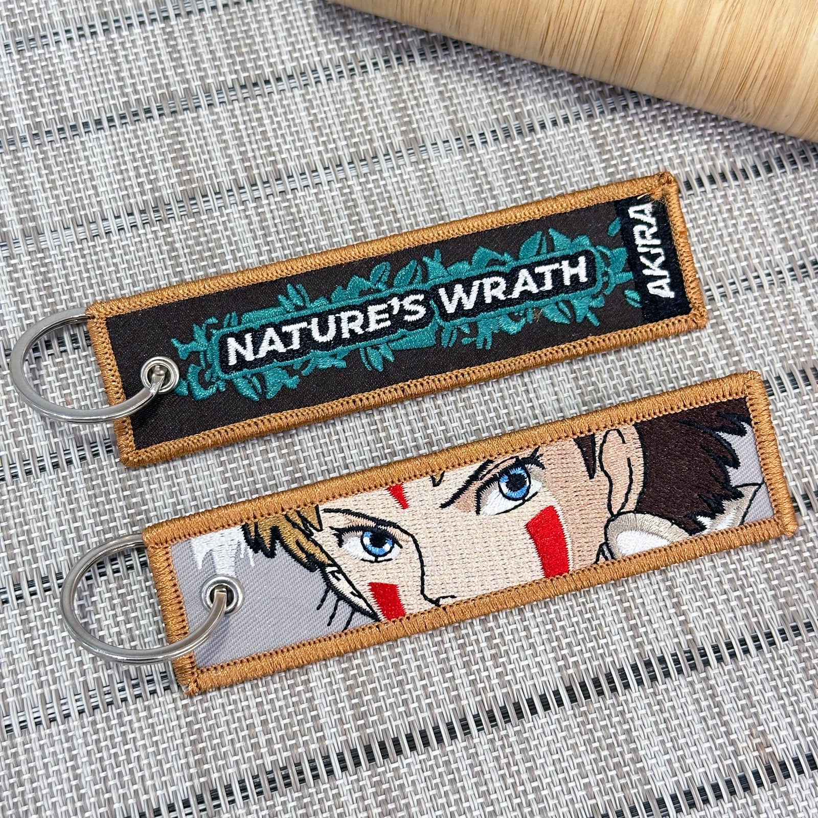 Princess Mononoke embroidered anime keychain inspired by San – Akira Gallery
