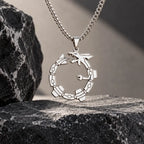Rayquaza Stainless Steel Necklace with 50 cm Chain from anime Pokemon