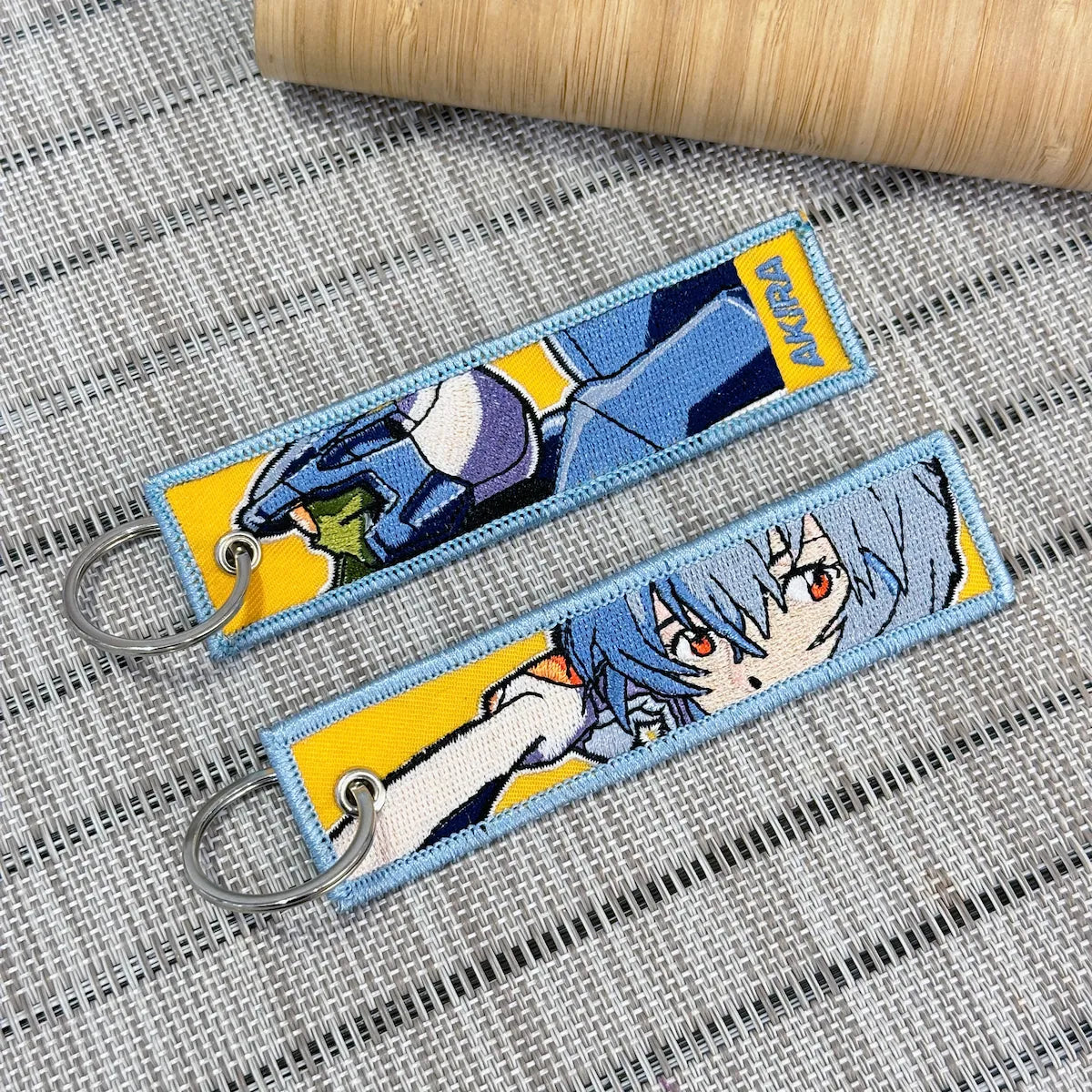 Rei Ayanami & Eva 00 Embroidered Anime Keychain from Evangelion - Akira Gallery