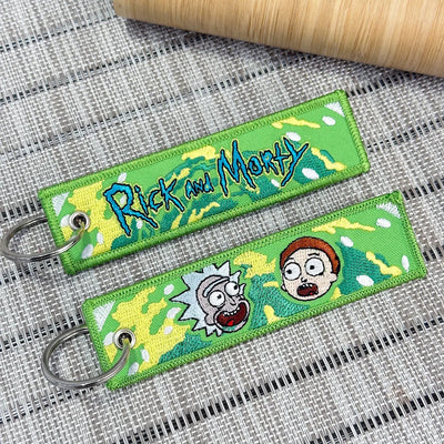 Rick and Morty embroidered keychain inspired by the animated series – Akira Gallery
