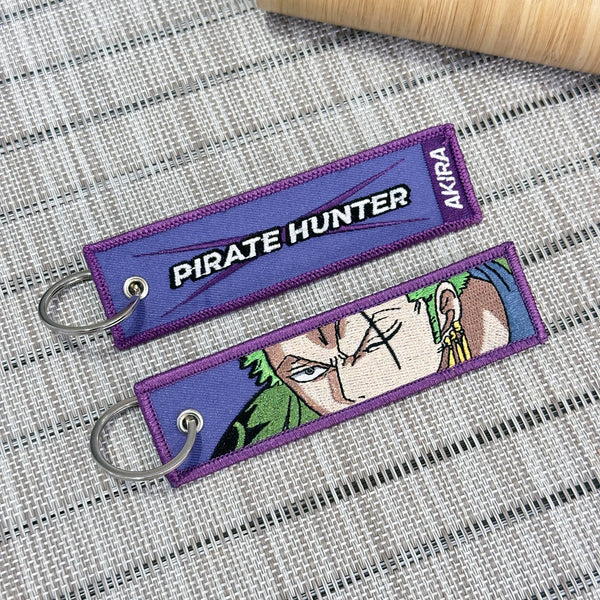 Roronoa Zoro embroidered anime keychain inspired by One Piece – Akira Gallery
