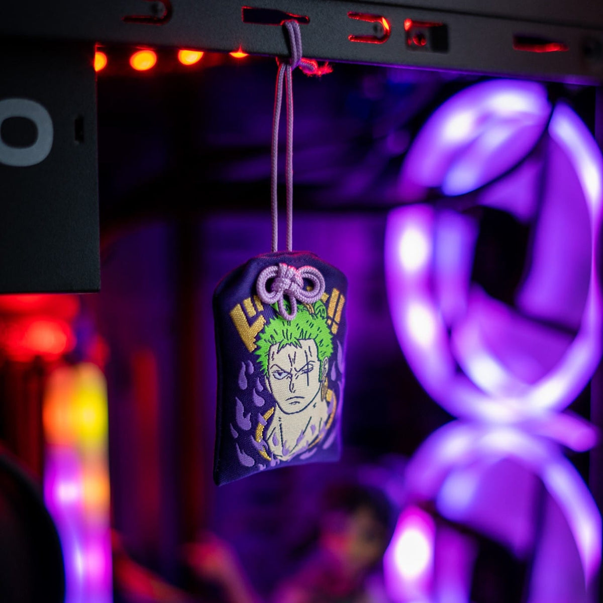 Zoro omamori decorative charm symbolizing the swordsman spirit
