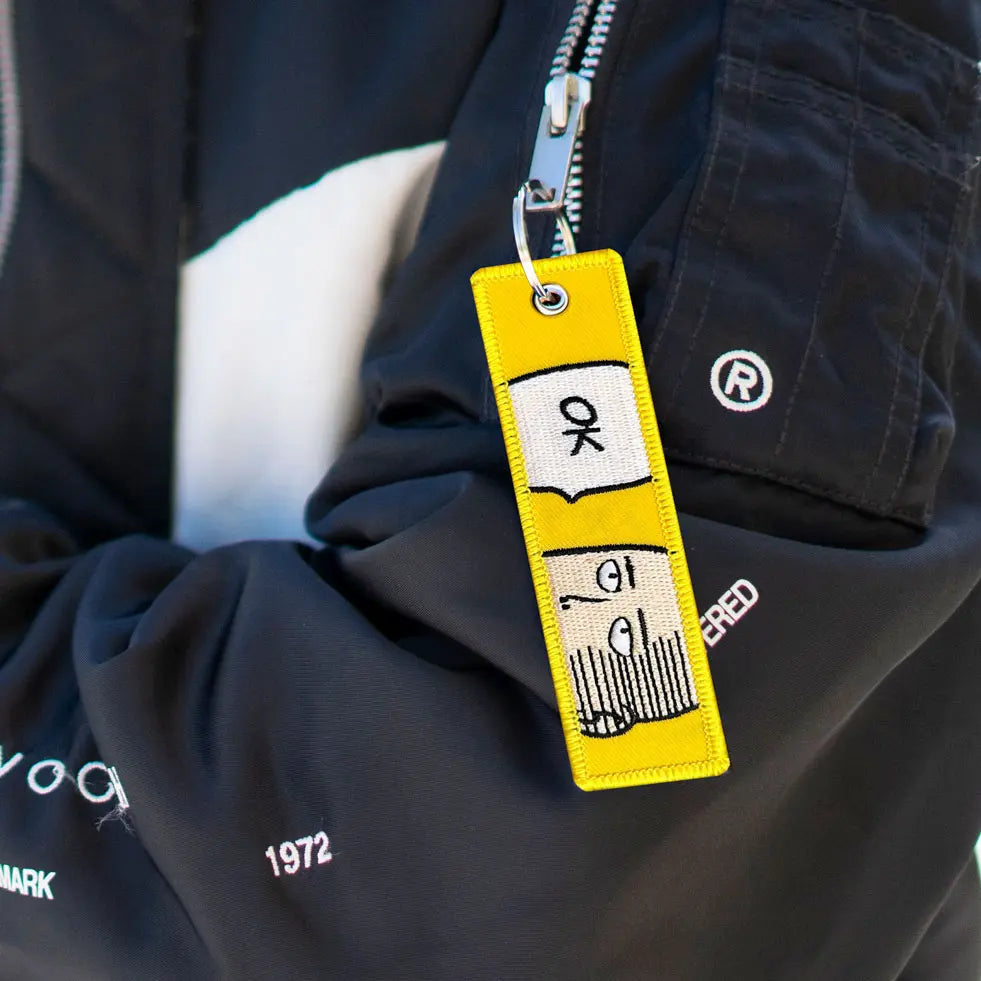 Saitama Embroidered Keychain from One Punch Man Anime