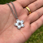Sakura Blossom Stainless Steel Necklace inspired in Japan