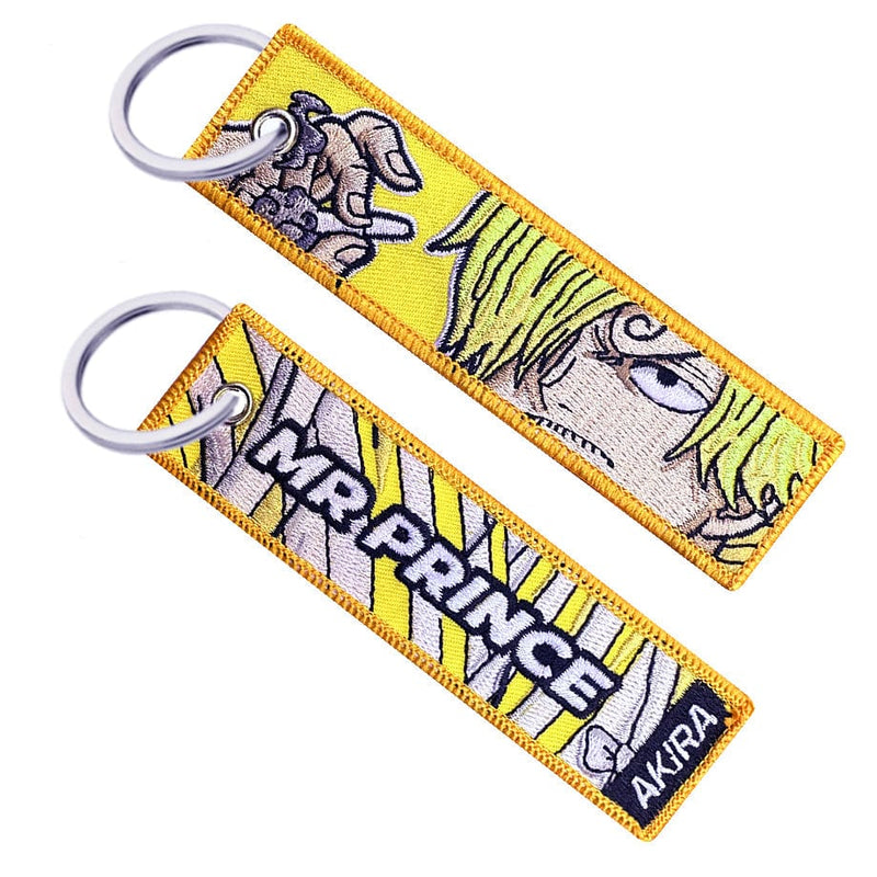 sanji mr prince coocker smoke chef one piece anime manga keytag keychain jet tag key