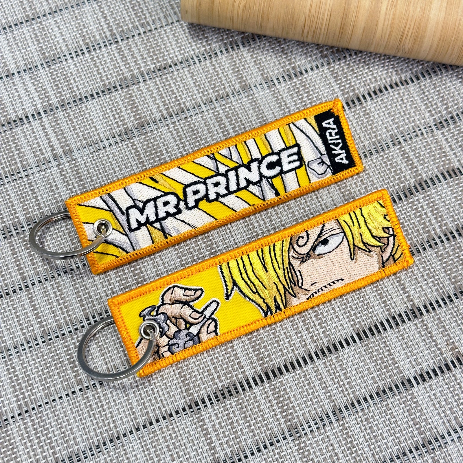 Sanji embroidered anime keychain inspired by One Piece – Akira Gallery

