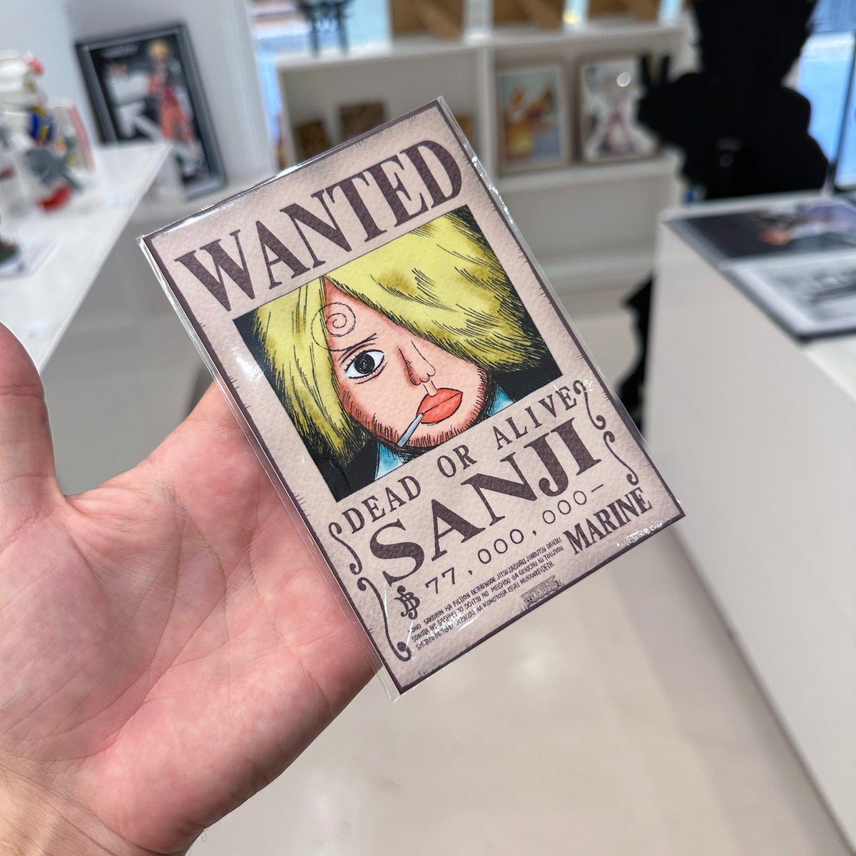 Sanji Wanted poster vinyl sticker inspired by One Piece anime