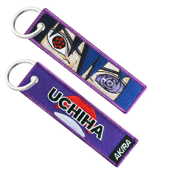 sasuke uchiha naruto anime manga keychain keytag jet tag key ring