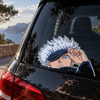 Satoru Gojo Vinyl Sticker in a peeker style from anime Jujutsu Kaisen