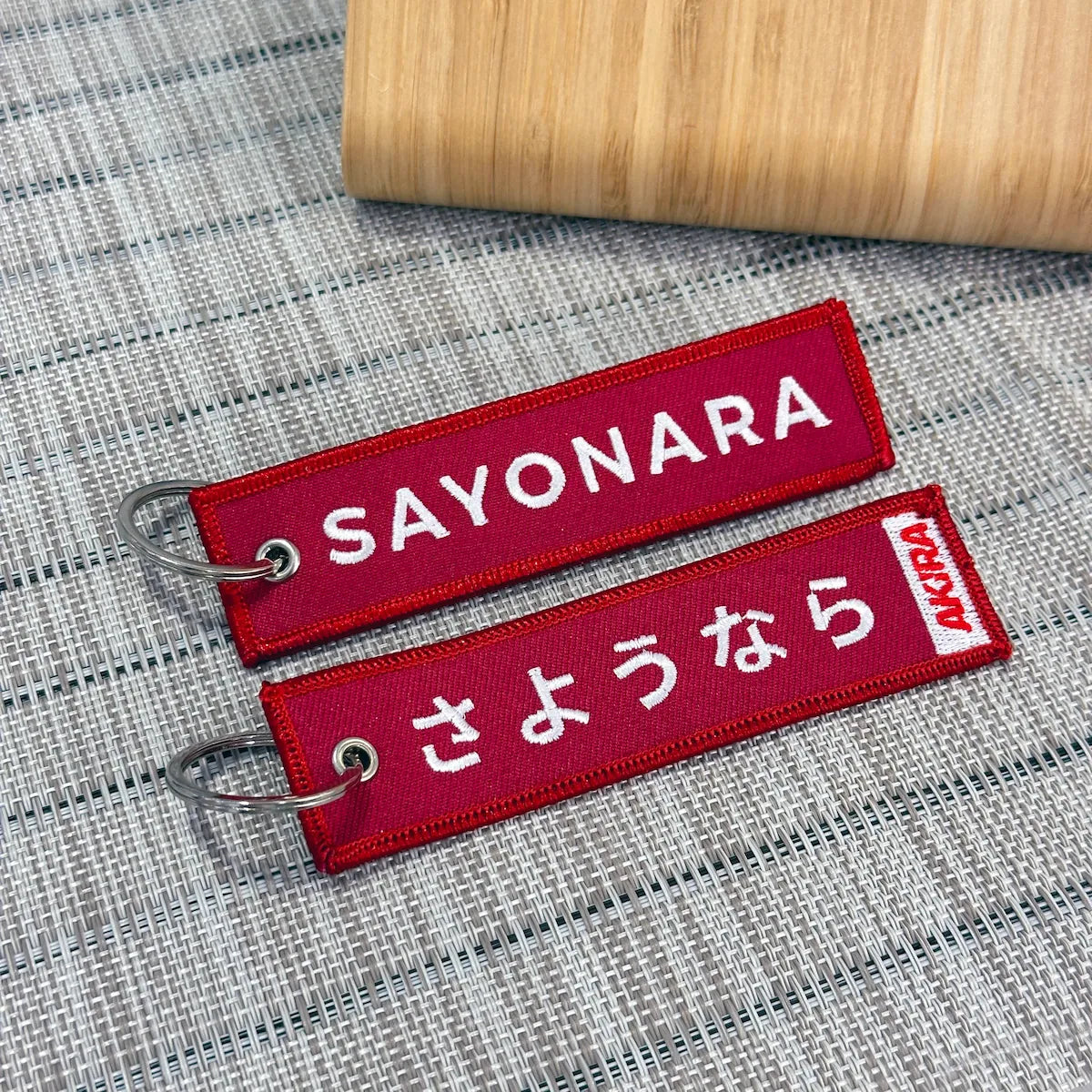 Sayonara Embroidered Anime Japanese Keychain - Akira Gallery