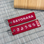Sayonara Embroidered Anime Japanese Keychain - Akira Gallery