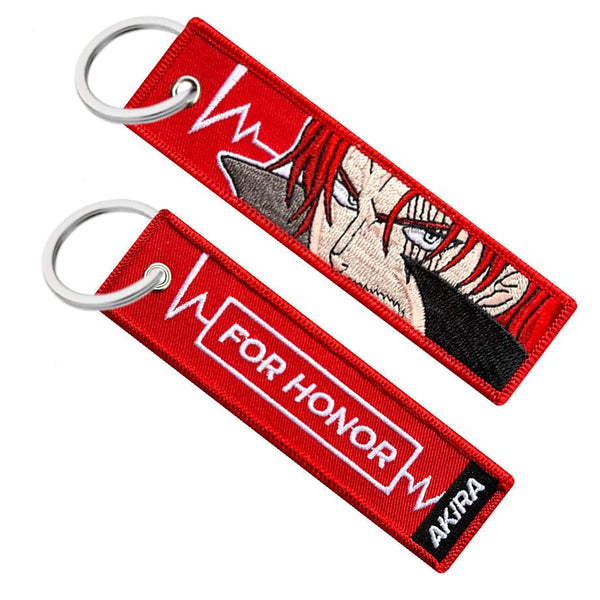 shanks red hair one piece anime manga keytag keychain jet tag key