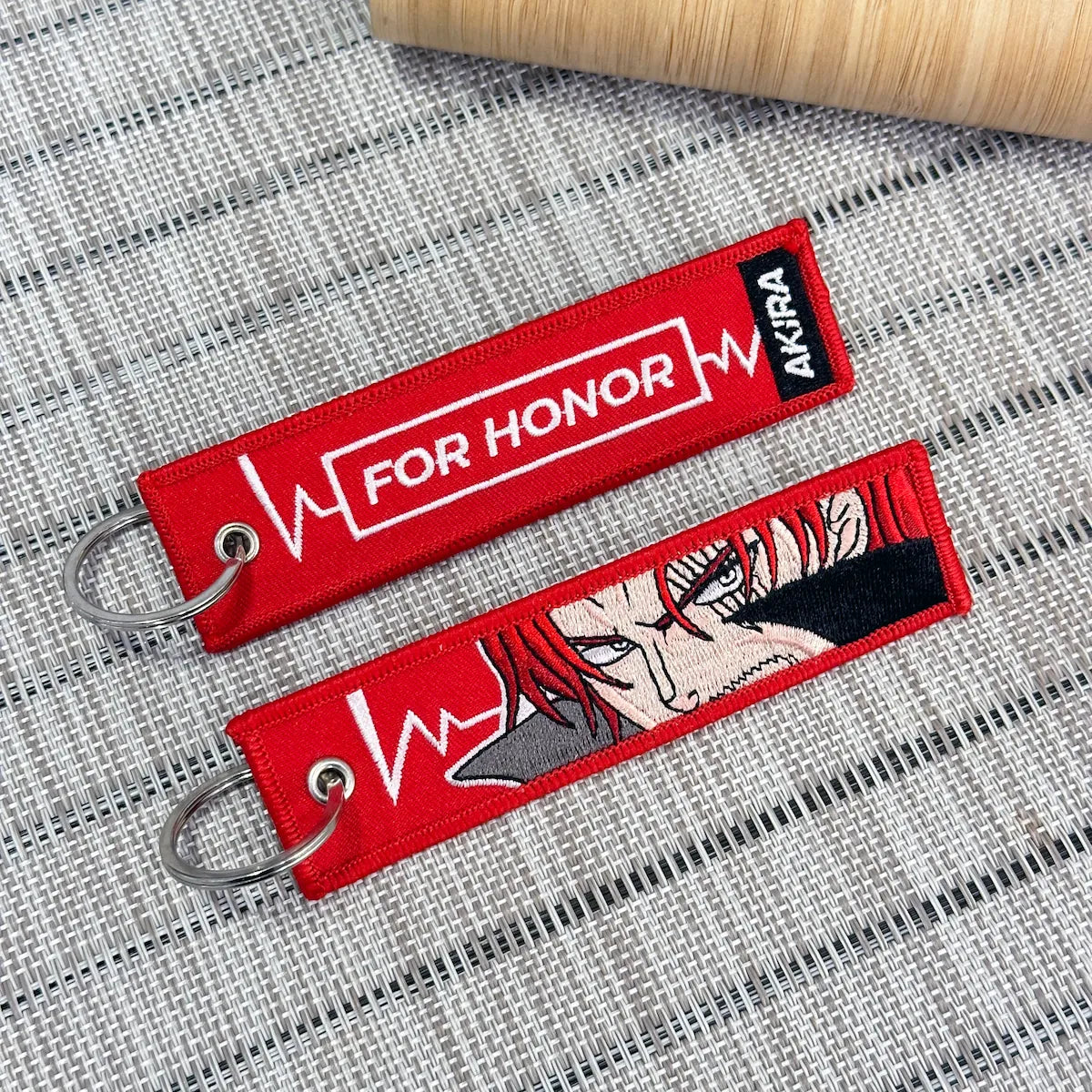 Shanks Red Hair Embroidered Keychain from One Piece