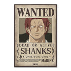Shanks Wanted poster vinyl sticker inspired by One Piece