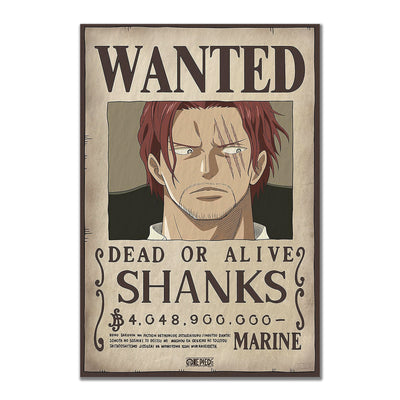 Shanks Wanted poster vinyl sticker inspired by One Piece