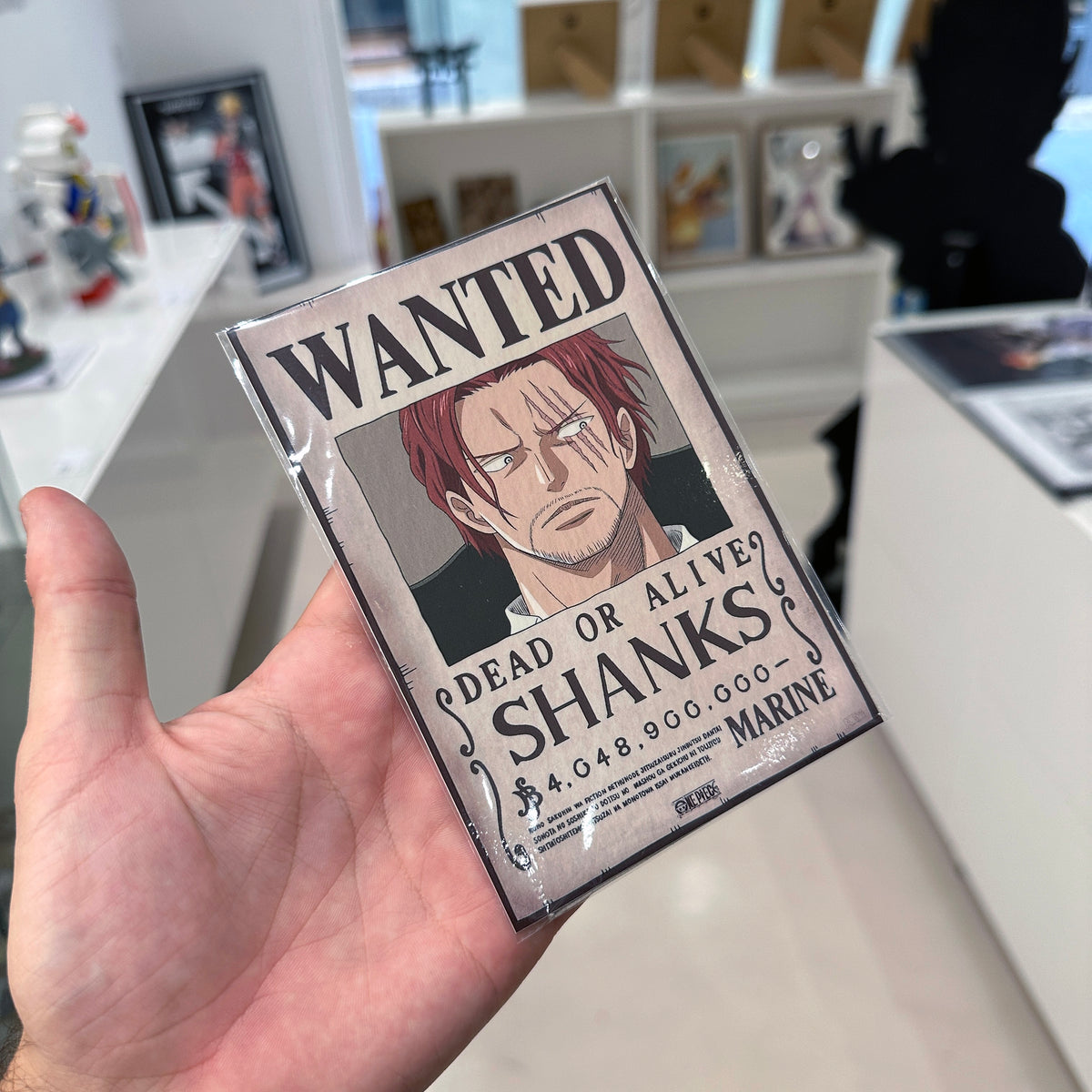 Shanks Wanted poster vinyl sticker inspired by Anime One Piece