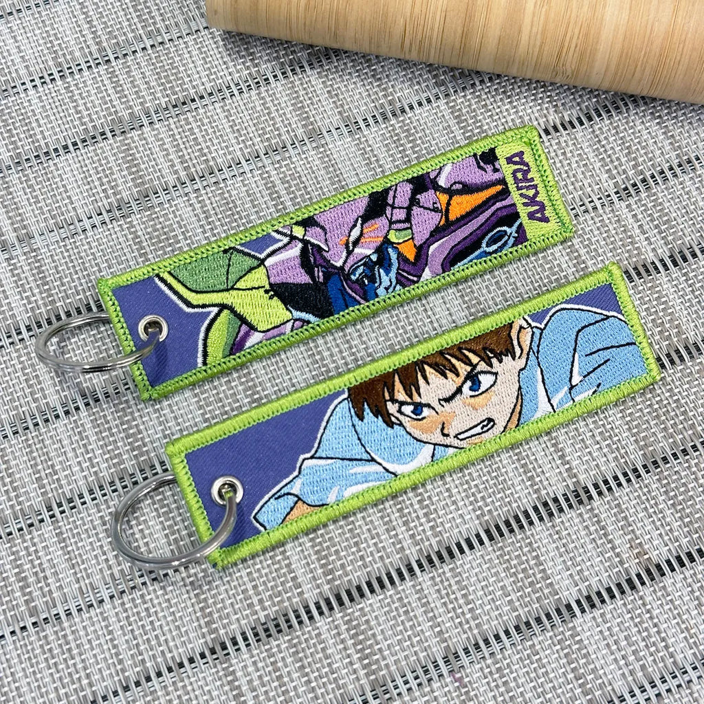 Shinji Ikari Embroidered Keychain – Evangelion Anime Keytag